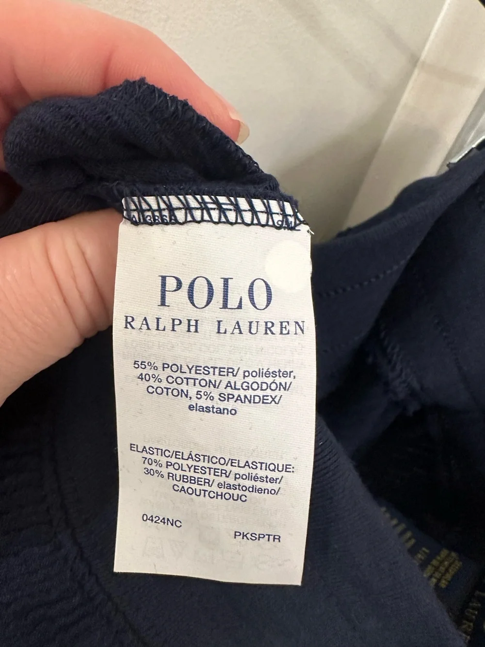 Polo Ralph Lauren PKSPTR Seersucker Pajama Pant Navy Blue Size Large Joggers NEW